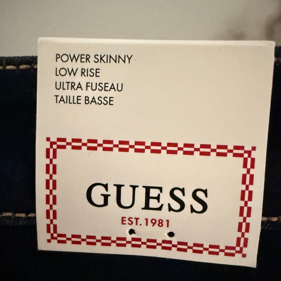 Guess Woman’s Power Skinny Low Rise Blue Jeans  Size 30 - Picture 5 of 10